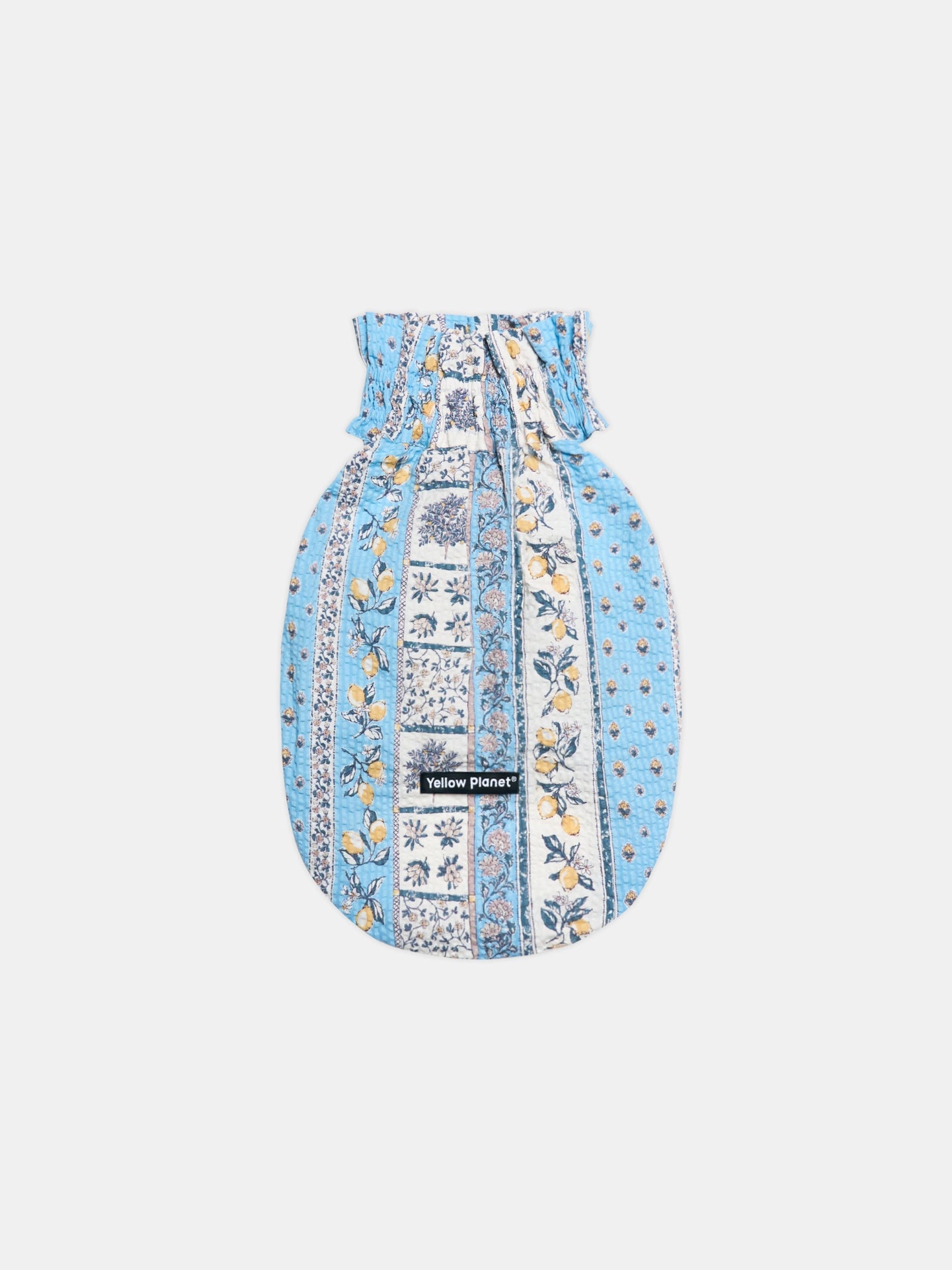 Colorful Daily Nature's Verse Gentle Wave Tank in Limoncello, featuring a vintage-inspired print and lightweight cotton fabric for spring and summer wear.