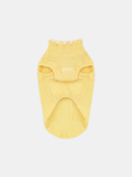 Colorful Daily Series Wavy 3D Pleated Pet Vest in pale yellow, front view on white background