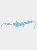 Main product shot of the Azure Tweed hand-knitted pet bow tie made from a premium alpaca and wool blend.