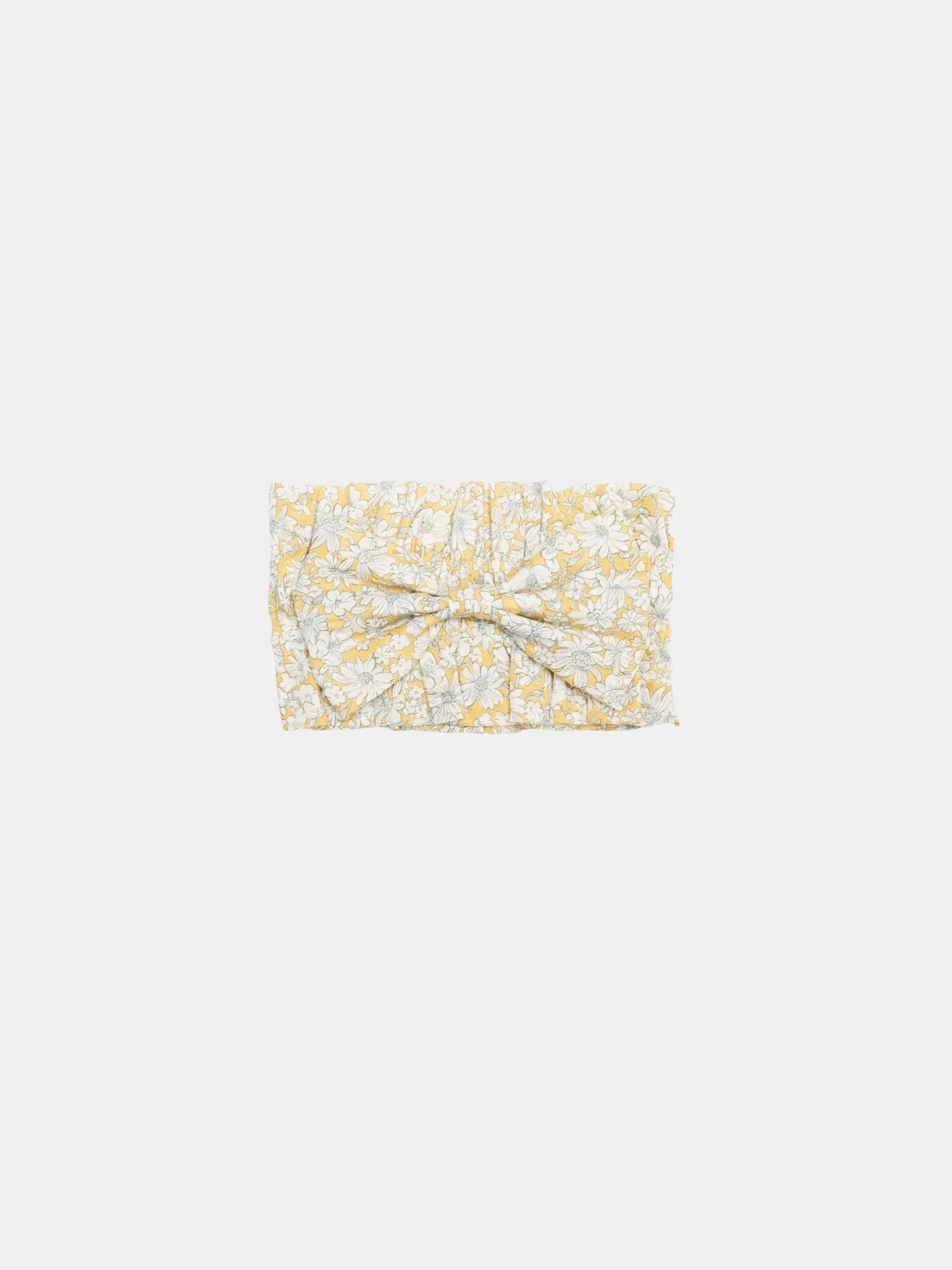 Back view of the Nature's Verse Bow Neckpiece in Daisy, showing its gathered elastic structure.