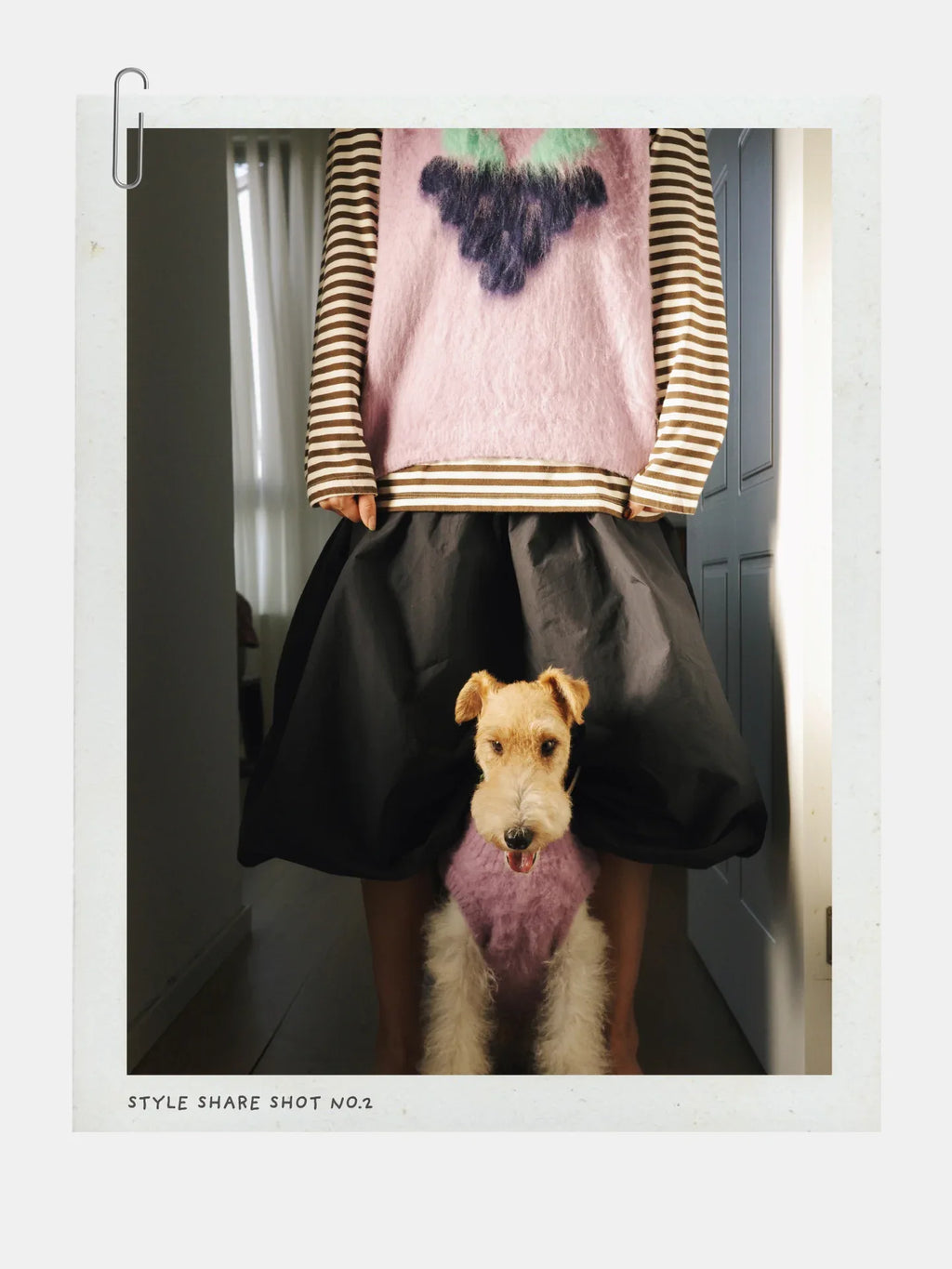 Model wearing the Night Grape brushed vest layered over a striped long-sleeve shirt for a cozy autumn look.