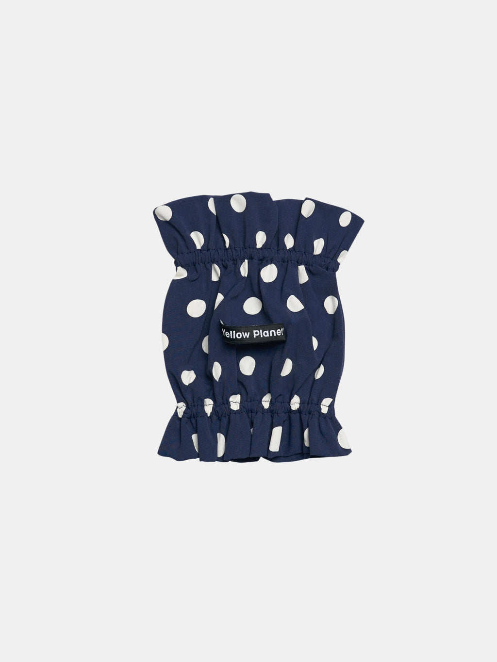 Oasis Polka Dot UV Cooling Dog Ear Snood in Navy, crafted with breathable structured fabric for long-eared dogs.