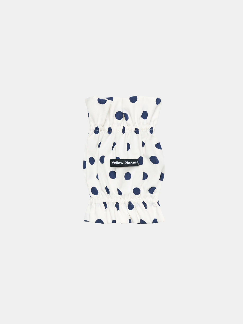 Oasis Polka Dot UV Cooling Dog Ear Snood in White, crafted with breathable structured fabric for long-eared dogs.