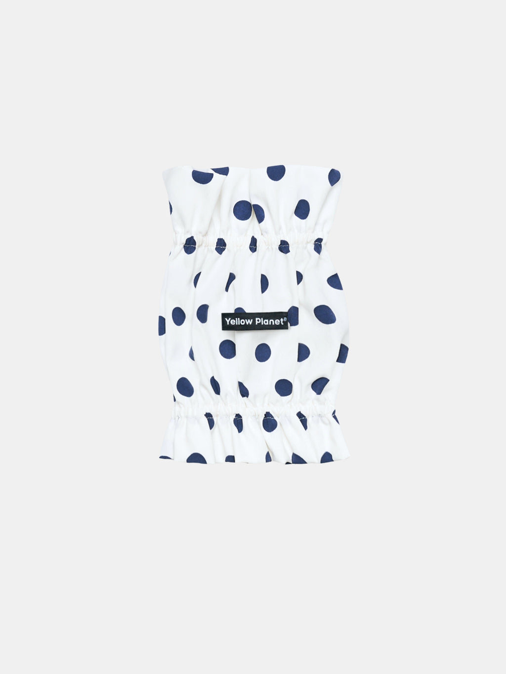Oasis Polka Dot UV Cooling Dog Ear Snood in White, crafted with breathable structured fabric for long-eared dogs.