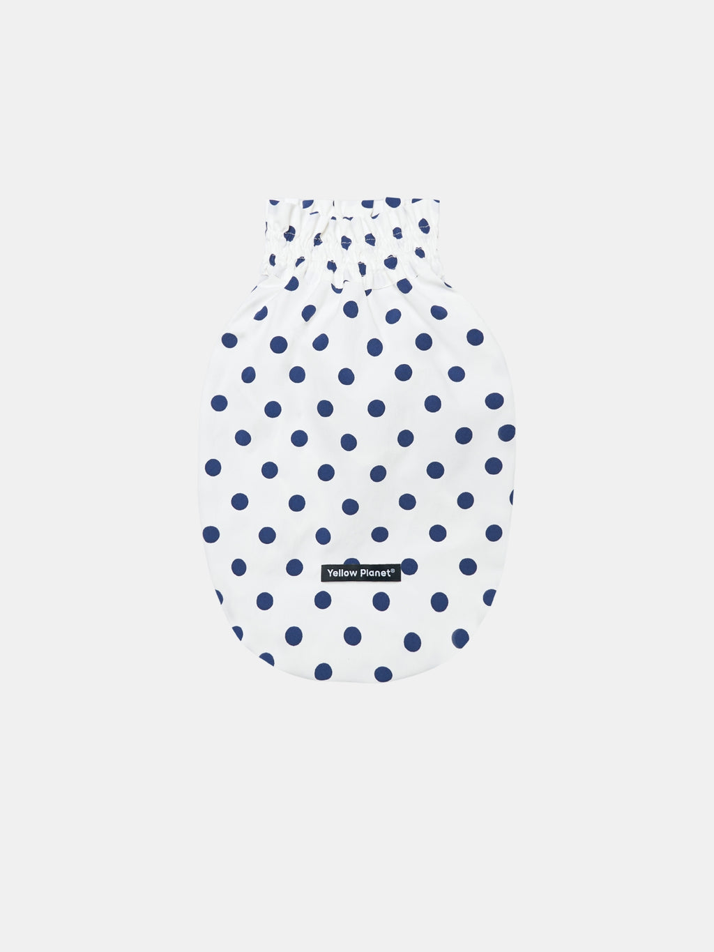 Oasis Polka Dot UV Cooling Pet Tank in White, featuring navy polka dots, a retro-inspired collar, and lightweight cooling fabric with UPF50+ protection.