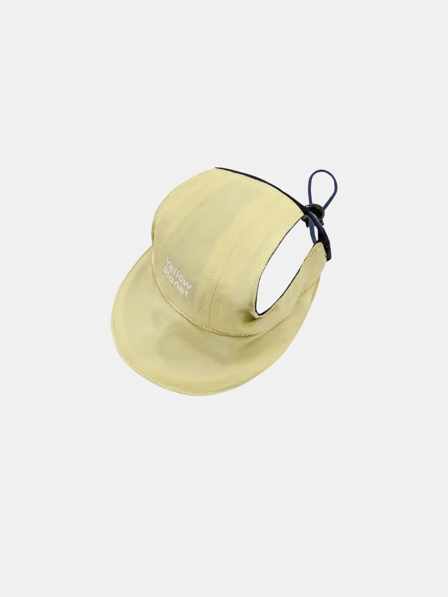 Oasis Series 3-in-1 reversible lightweight pet cap in light yellow adjustable dog hat white background